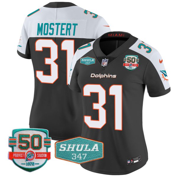Women's Dolphins Shula 347 Patch Vapor Jersey - All Stitched - Image 4
