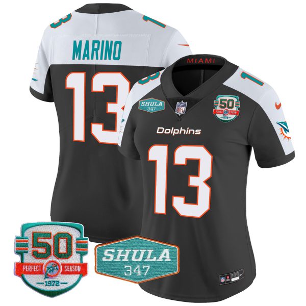 Women's Dolphins Shula 347 Patch Vapor Jersey - All Stitched - Image 5