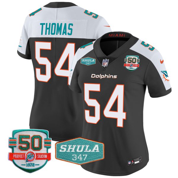Women's Dolphins Shula 347 Patch Vapor Jersey - All Stitched - Image 6