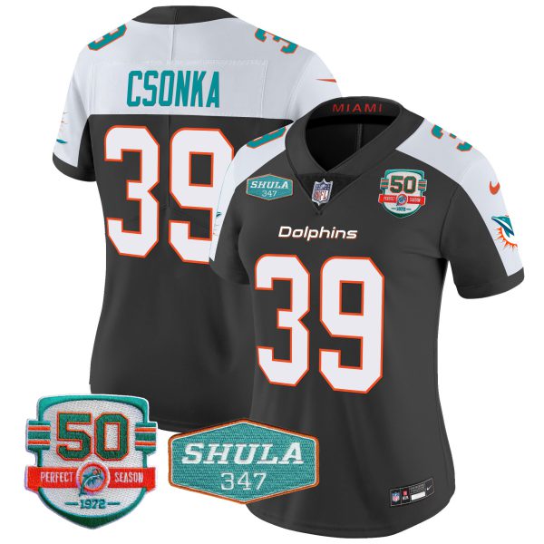 Women's Dolphins Shula 347 Patch Vapor Jersey - All Stitched - Image 7