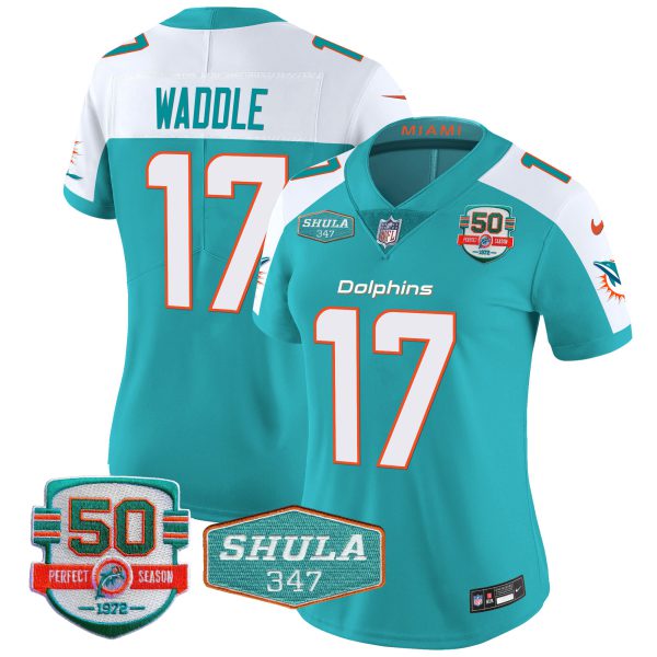 Women's Dolphins Shula 347 Patch Vapor Jersey - All Stitched - Image 10