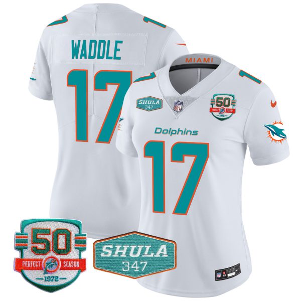 Women's Dolphins Shula 347 Patch Vapor Jersey - All Stitched - Image 26