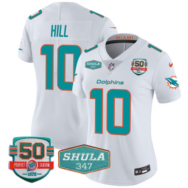 Women's Dolphins Shula 347 Patch Vapor Jersey - All Stitched - Image 27