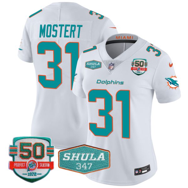 Women's Dolphins Shula 347 Patch Vapor Jersey - All Stitched - Image 28
