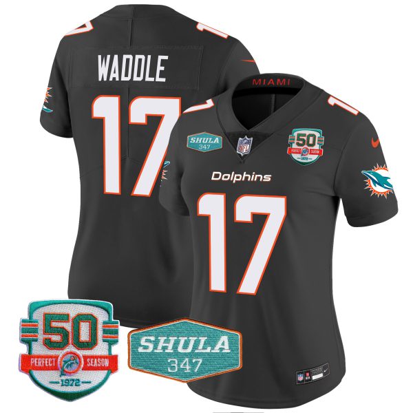 Women's Dolphins Shula 347 Patch Vapor Jersey - All Stitched - Image 34