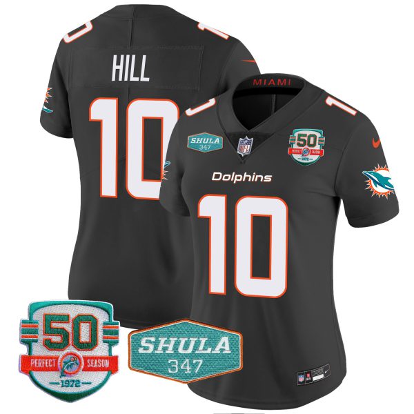 Women's Dolphins Shula 347 Patch Vapor Jersey - All Stitched - Image 35