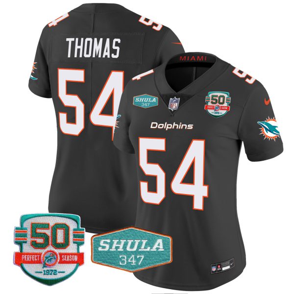 Women's Dolphins Shula 347 Patch Vapor Jersey - All Stitched - Image 38