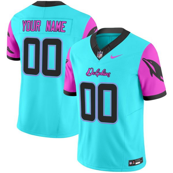 Dolphins "Miami Vice" Vapor Limited Custom Jersey - All Stitched - Image 2