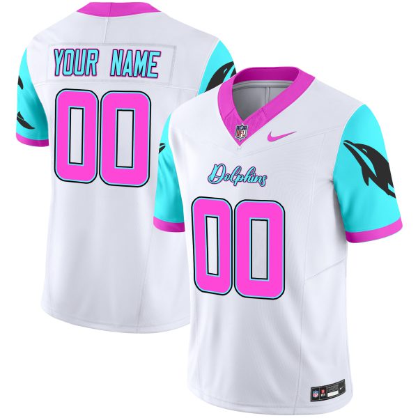 Dolphins "Miami Vice" Vapor Limited Custom Jersey - All Stitched - Image 4