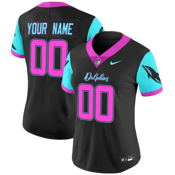 Dolphins "Miami Vice" Vapor Limited Custom Jersey - All Stitched - Image 5