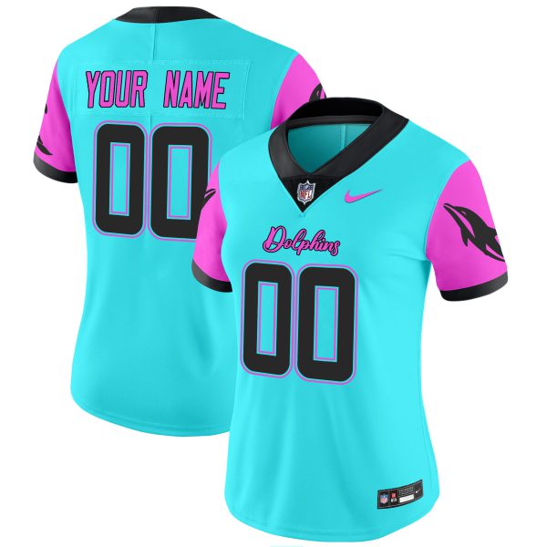 Dolphins "Miami Vice" Vapor Limited Custom Jersey - All Stitched - Image 6