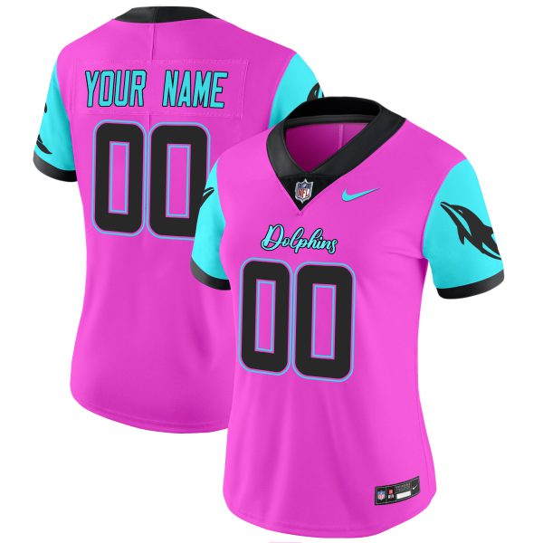Dolphins "Miami Vice" Vapor Limited Custom Jersey - All Stitched - Image 7