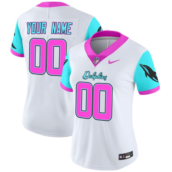 Dolphins "Miami Vice" Vapor Limited Custom Jersey - All Stitched - Image 8