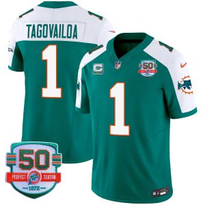 Men's Dolphins Throwback Vapor Jersey V2 - All Stitched