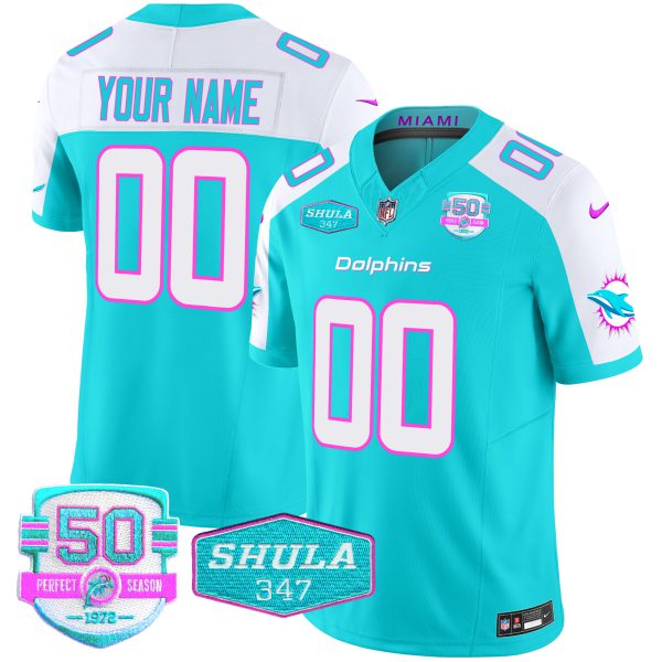 Dolphins "Miami Vice" Vapor Limited Custom Jersey V2 - All Stitched - Image 2