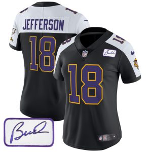 Women's Vikings Bud Grant Patch Classic Limited Jersey V3 - All Stitched