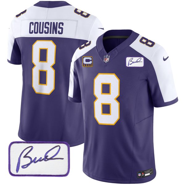 Youth's Vikings Bud Grant Patch Classic Limited Jersey - All Stitched - Image 3