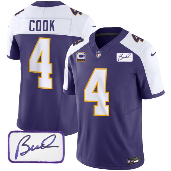 Youth's Vikings Bud Grant Patch Classic Limited Jersey - All Stitched - Image 4