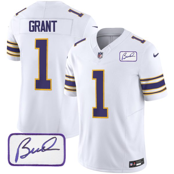 Youth's Vikings Bud Grant Patch Classic Limited Jersey - All Stitched - Image 9