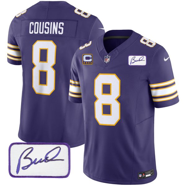 Youth's Vikings Bud Grant Patch Classic Limited Jersey - All Stitched - Image 17
