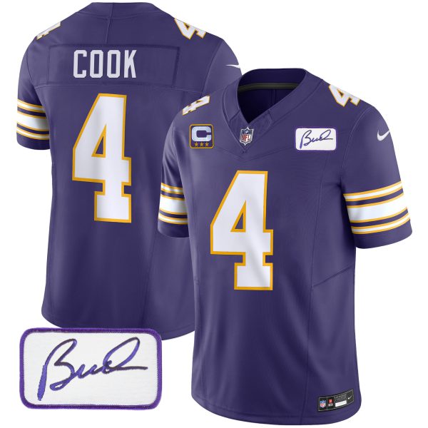 Youth's Vikings Bud Grant Patch Classic Limited Jersey - All Stitched - Image 18