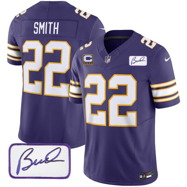 Youth's Vikings Bud Grant Patch Classic Limited Jersey - All Stitched - Image 19