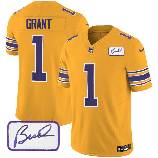 Youth's Vikings Bud Grant Patch Classic Limited Jersey - All Stitched - Image 23