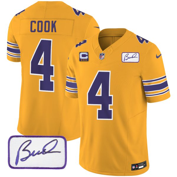 Youth's Vikings Bud Grant Patch Classic Limited Jersey - All Stitched - Image 25