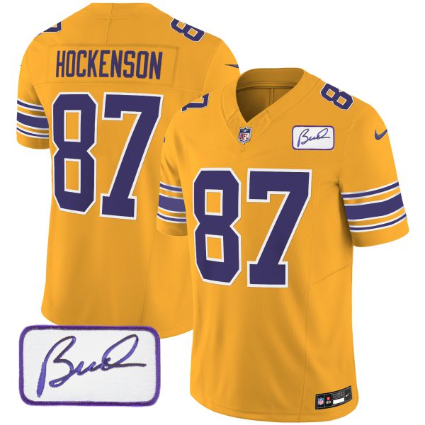 Youth's Vikings Bud Grant Patch Classic Limited Jersey - All Stitched - Image 27