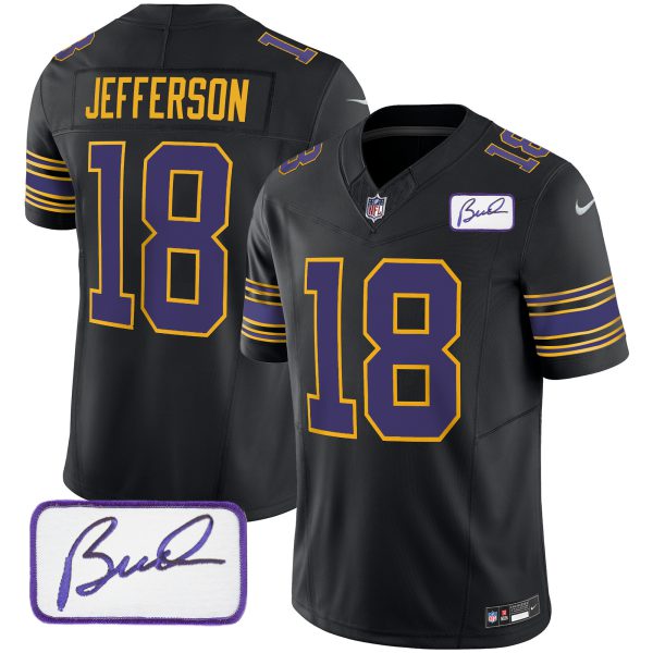 Youth's Vikings Bud Grant Patch Classic Limited Jersey - All Stitched - Image 29