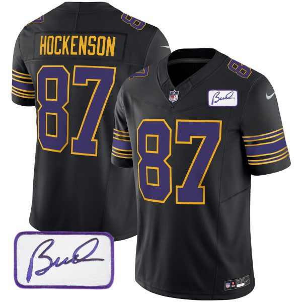 Youth's Vikings Bud Grant Patch Classic Limited Jersey - All Stitched - Image 34
