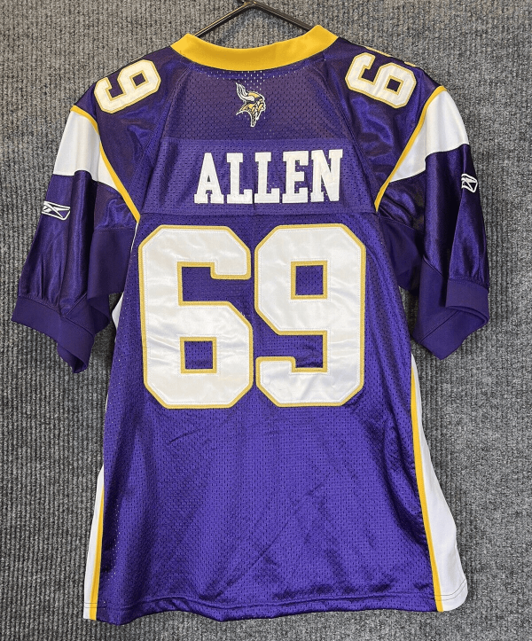 Jared Allen Minnesota Vikings Purple 50th Patch Jersey - All Stitched - Image 2