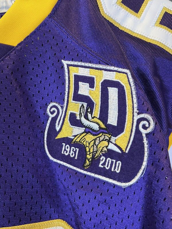 Jared Allen Minnesota Vikings Purple 50th Patch Jersey - All Stitched - Image 3