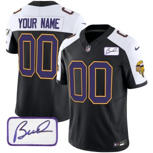 Vikings Bud Grant Patch Classic Limited Custom Jersey V3 - All Stitched