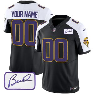 Vikings Bud Grant Patch Classic Limited Custom Jersey V4 - All Stitched