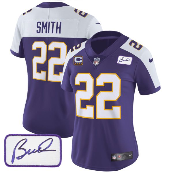 Women's Vikings Bud Grant Patch Classic Limited Jersey - All Stitched - Image 5