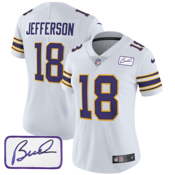 Women's Vikings Bud Grant Patch Classic Limited Jersey - All Stitched - Image 8