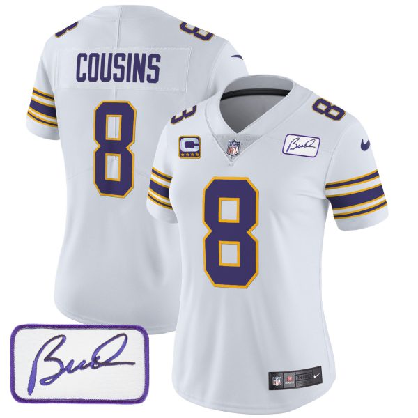 Women's Vikings Bud Grant Patch Classic Limited Jersey - All Stitched - Image 10