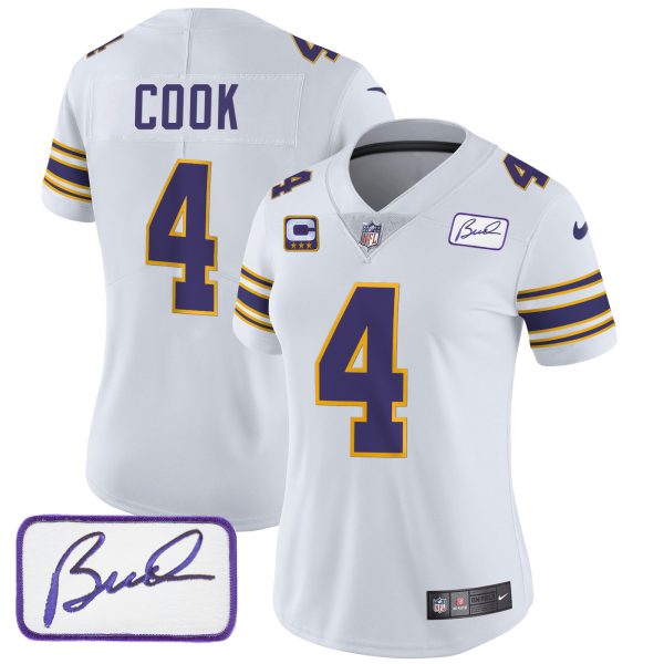 Women's Vikings Bud Grant Patch Classic Limited Jersey - All Stitched - Image 11