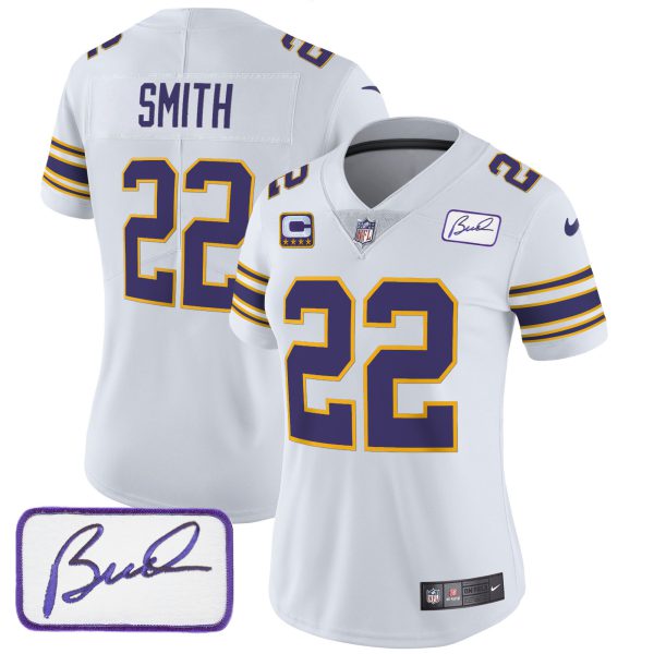 Women's Vikings Bud Grant Patch Classic Limited Jersey - All Stitched - Image 12
