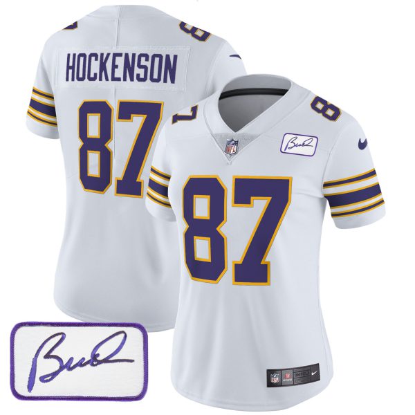 Women's Vikings Bud Grant Patch Classic Limited Jersey - All Stitched - Image 13