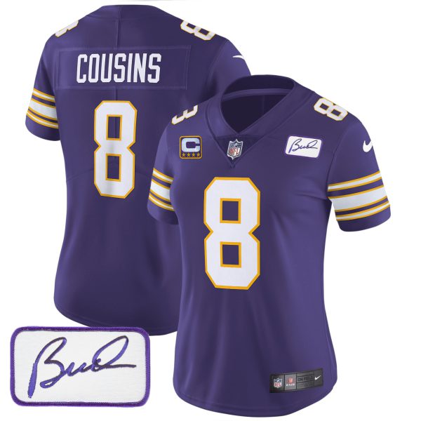 Women's Vikings Bud Grant Patch Classic Limited Jersey - All Stitched - Image 17