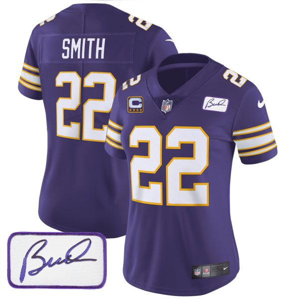 Women's Vikings Bud Grant Patch Classic Limited Jersey - All Stitched - Image 19