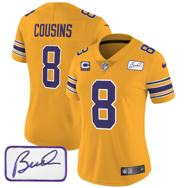 Women's Vikings Bud Grant Patch Classic Limited Jersey - All Stitched - Image 24