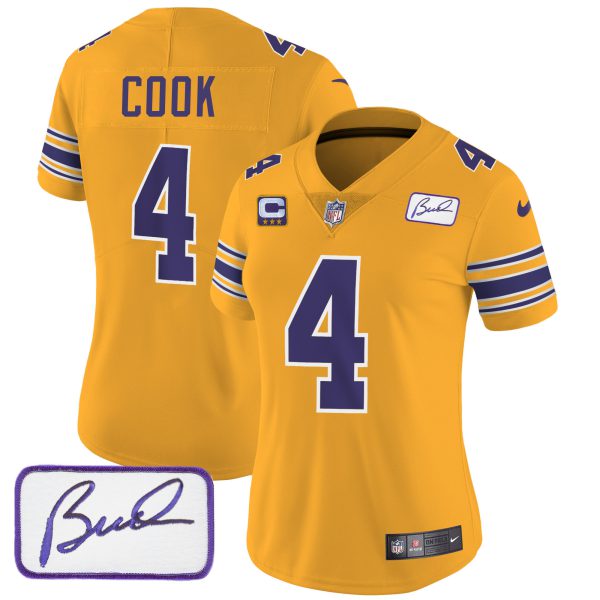 Women's Vikings Bud Grant Patch Classic Limited Jersey - All Stitched - Image 25