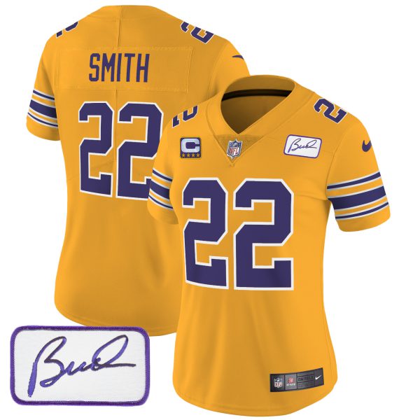 Women's Vikings Bud Grant Patch Classic Limited Jersey - All Stitched - Image 26