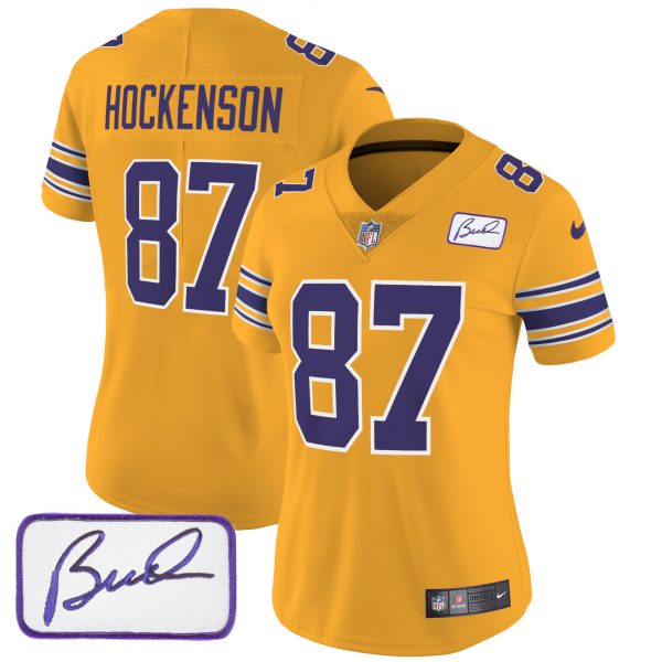 Women's Vikings Bud Grant Patch Classic Limited Jersey - All Stitched - Image 27