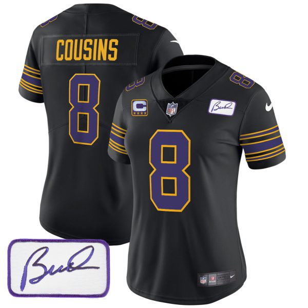 Women's Vikings Bud Grant Patch Classic Limited Jersey - All Stitched - Image 31