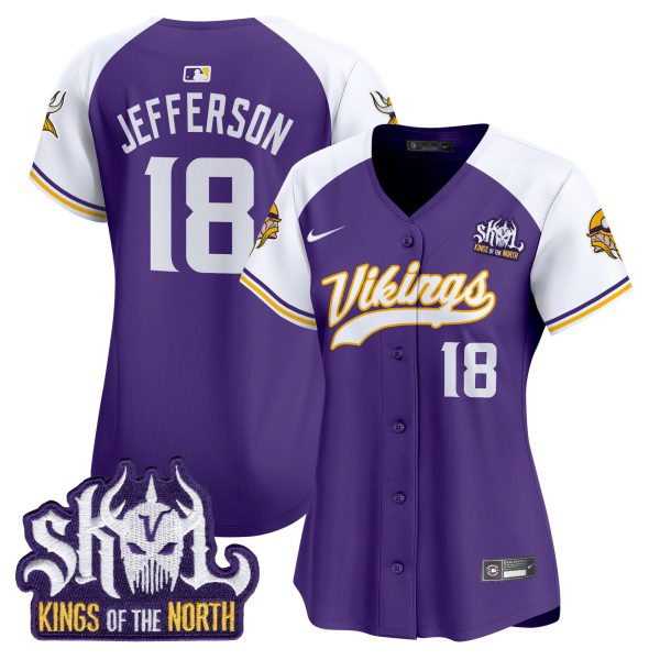 Women's Minnesota Vikings Kings Of The North Patch Vapor Premier Limited Jersey - All Stitched - Image 2