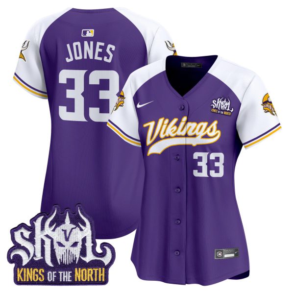 Women's Minnesota Vikings Kings Of The North Patch Vapor Premier Limited Jersey - All Stitched - Image 5